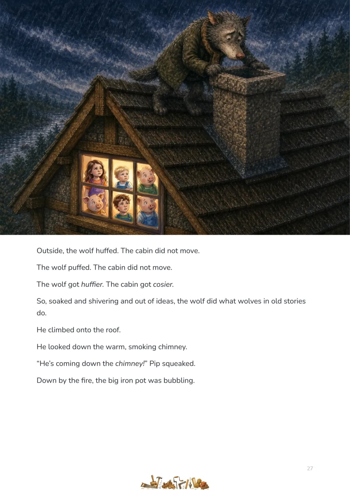 The wolf at the chimney